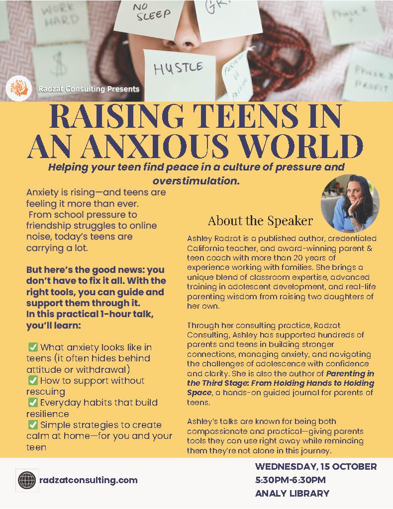 Raising Teens In An Anxious World-Oct.
