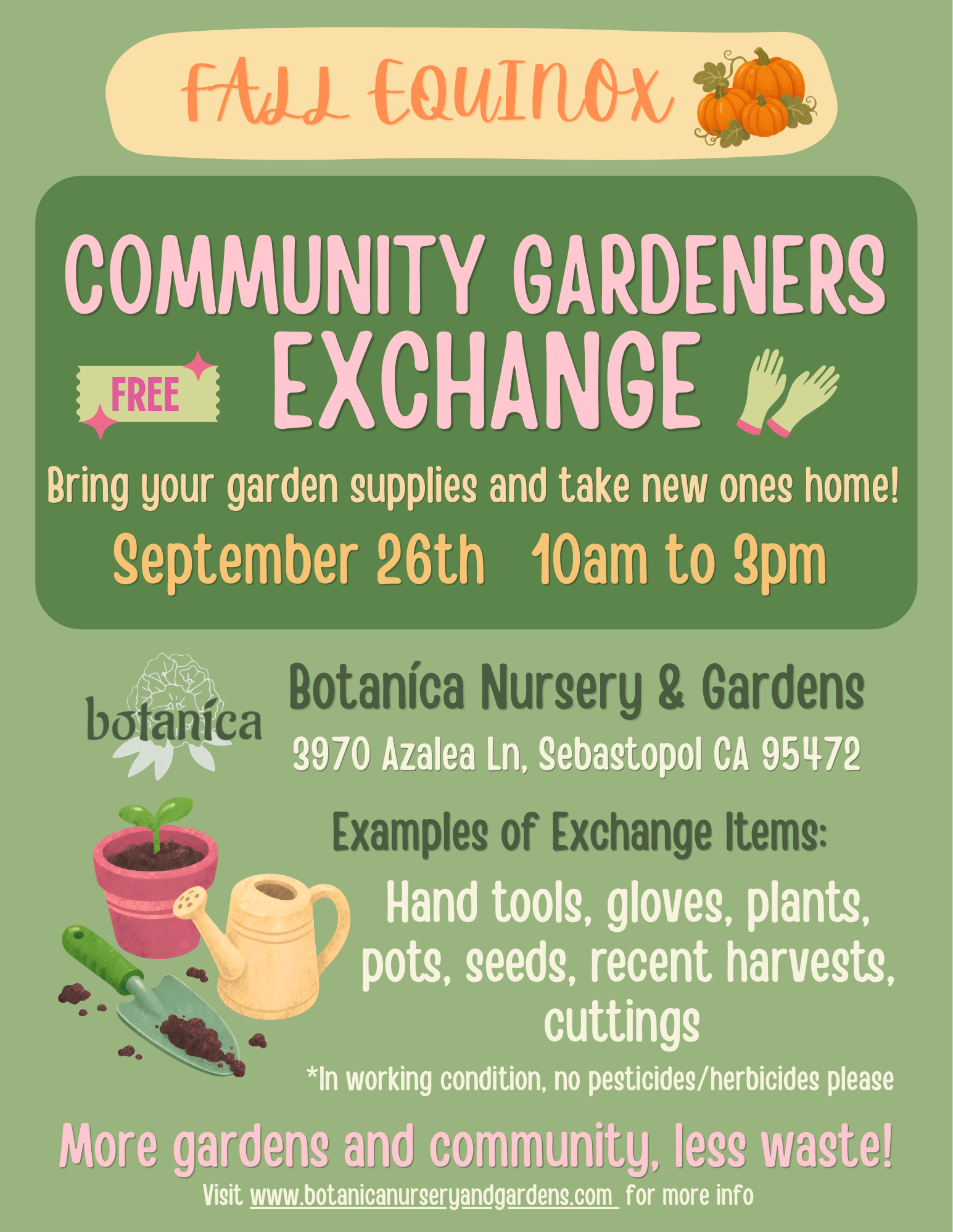 Green and Blue Organic Illustrative Playful Gardening Class Event Poster (2)